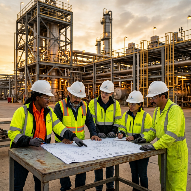 Engineering team at work